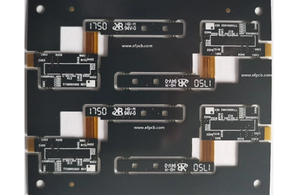 Rigid Flex PCB, RF PCB, black color PCB, gold finger rigid flex board