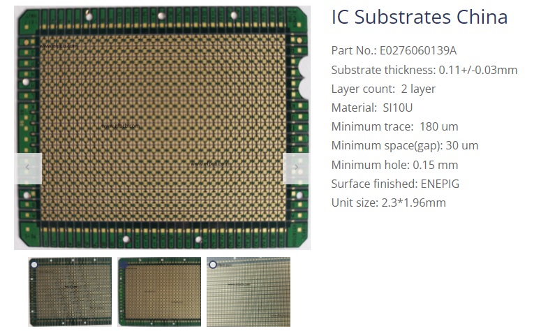 ic substrates, ic substrate