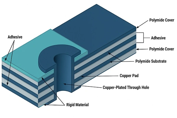 Wielowarstwowe sztywne giętkie obwody drukowane : PCB Innowacje w ślepych / pochowanych przez struktury